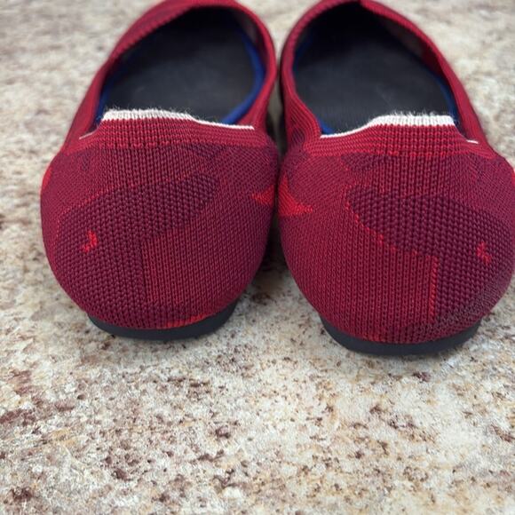 Rothy's Red and Black Patterned pointed toe casual Flat shoes - Picture 4 of 6